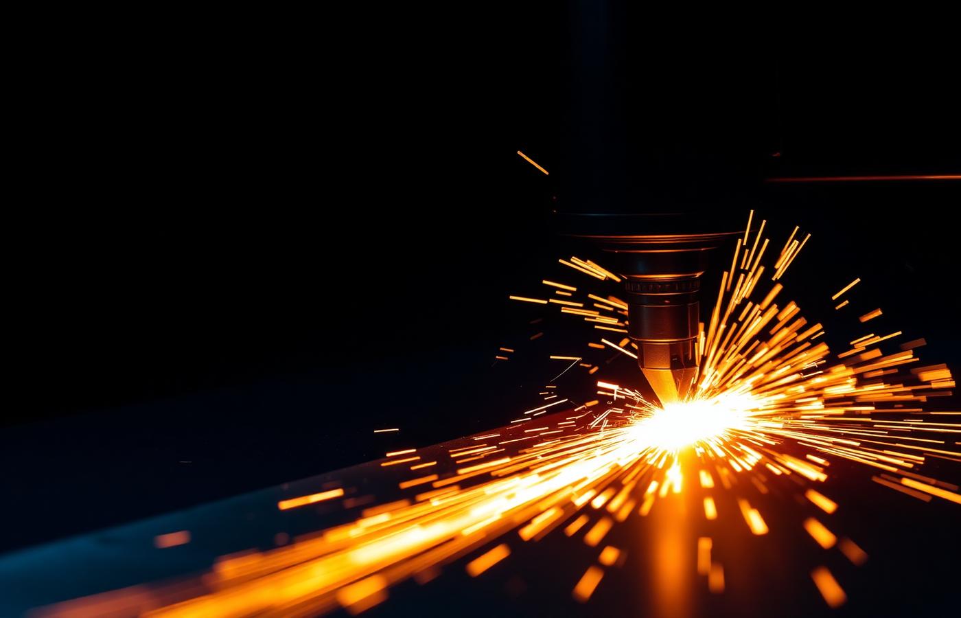 Máquina de corte a laser em operação
